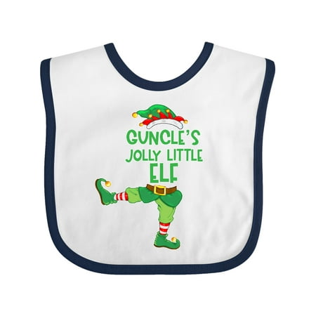 Inktastic Christmas Guncle s Jolly Little Elf Gift Baby Boy or Baby Girl Bib