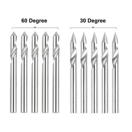 10 Pcs CNC Router V Bits 1/8\ Round Shank Milling Cutter 30&60 Degree 0.1mm Tips
10 Pcs CNC Router V Bits 1/8\ Round Shank Milling Cutter 30&60 Degree 0.1mm Tips