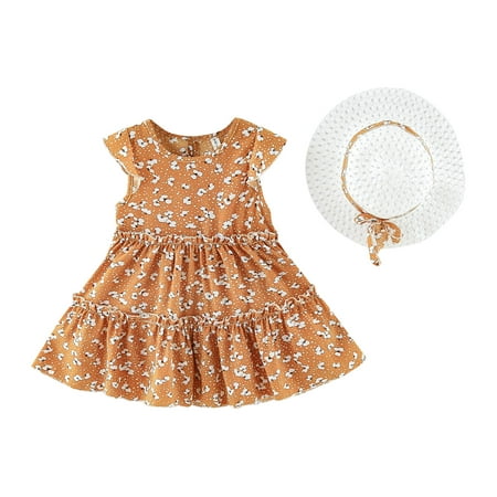QWERTYU Infant Baby Toddler Child Children Kids Floral Dresses for Girls Sleeveless Dress Summer Flutter Sleeve Sundress 2Y-6Y
QWERTYU Infant Baby Toddler Child Children Kids Floral Dresses for Girls Sleeveless Dress Summer Flutter Sleeve Sundress 2Y-6Y