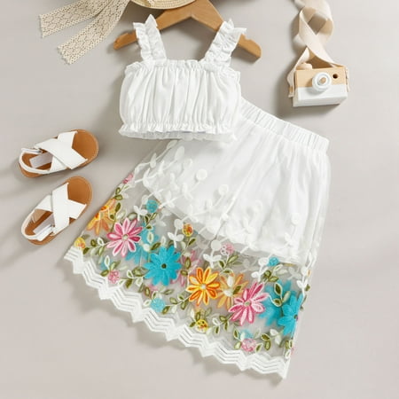 Hunpta Summer Toddler Girls Ruffles Sleeveless Vest Tops And Lace Floral Prints Skirt Outfits
Hunpta Summer Toddler Girls Ruffles Sleeveless Vest Tops And Lace Floral Prints Skirt Outfits