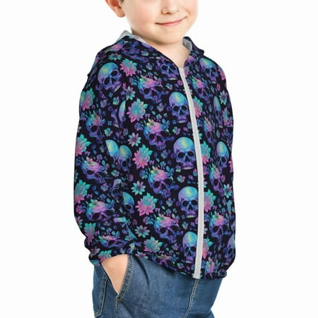 Uemuo Flower Blue Skull Pattern Rash Guard for Boys Girls Long Sleeve Swim Shirts UPF 50+ UV Sun Protection Hooded Fishing Shirt with Pocket for Kid-2 Years
Uemuo Flower Blue Skull Pattern Rash Guard for Boys Girls Long Sleeve Swim Shirts UPF 50+ UV Sun Protection Hooded Fishing Shirt with Pocket for Kid-2 Years