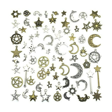 NUOLUX 74Pcs DIY Jewelry Accessories Alloy Delicate Star Moon Shaped Pendants DIY Jewelry Making Accessories for Bracelets Necklaces
NUOLUX 74Pcs DIY Jewelry Accessories Alloy Delicate Star Moon Shaped Pendants DIY Jewelry Making Accessories for Bracelets Necklaces