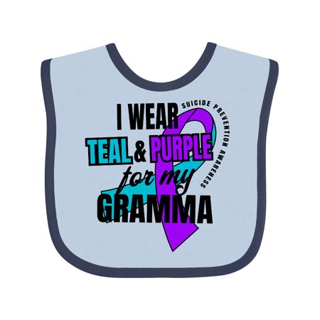 Inktastic Suicide Prevention I Wear Teal and Purple for My Gramma Gift Baby Boy or Baby Girl Bib
Inktastic Suicide Prevention I Wear Teal and Purple for My Gramma Gift Baby Boy or Baby Girl Bib