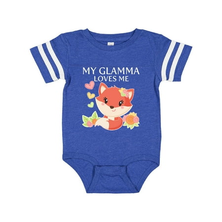 Inktastic My Glamma Loves Me- little fox Gift Baby Boy or Baby Girl Bodysuit