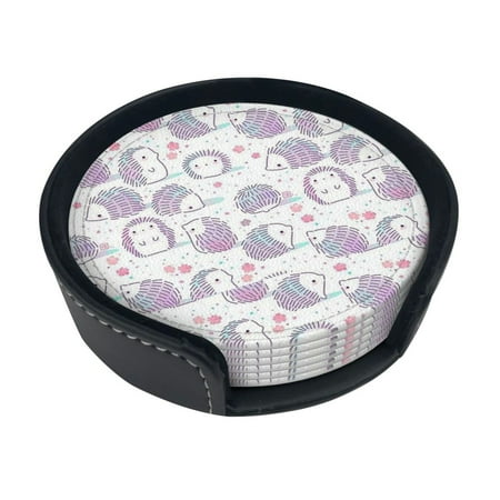 Round Pu Leather Coaster Hedgehog Heat - Resistant Beverage Cup Mat-Fancy Decor For Kitchen Office Dining Room Table - Drink Protector 6-Slice
Round Pu Leather Coaster Hedgehog Heat - Resistant Beverage Cup Mat-Fancy Decor For Kitchen Office Dining Room Table - Drink Protector 6-Slice