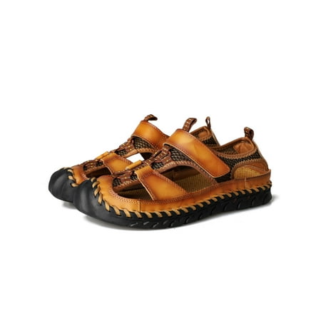 Welliumy Mens Beach Shoes Closed Toe Sport Sandals Faux Leather Hiking Sandal Walking Outdoor Quick Dry Summer Light Brown 11
Welliumy Mens Beach Shoes Closed Toe Sport Sandals Faux Leather Hiking Sandal Walking Outdoor Quick Dry Summer Light Brown 11