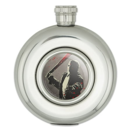 Friday the 13th Jason Character Round Stainless Steel 5oz Hip Drink Flask