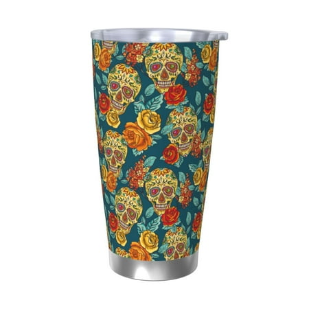 Coaee Skull And Flowers for 20oz Insulated Kettle Water Bottle For Running Hiking Cycling Climbing Men S Woman Insulated Water Bottle-Without Straw
Coaee Skull And Flowers for 20oz Insulated Kettle Water Bottle For Running Hiking Cycling Climbing Men S Woman Insulated Water Bottle-Without Straw