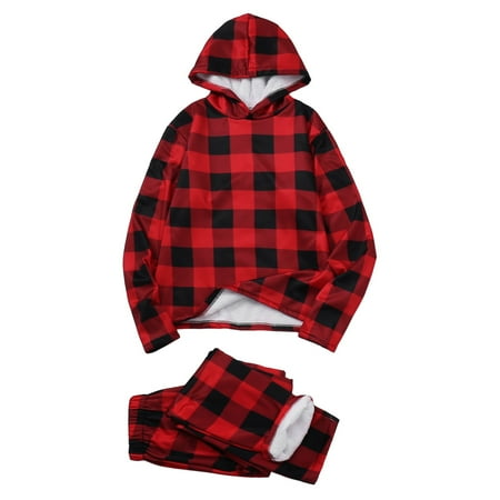 Family Clothes Classic Plaid Plush Merry Christmas Pajamas Velvet Hooded Sweatshirt Trousers Sets Tops Pants Sets
Family Clothes Classic Plaid Plush Merry Christmas Pajamas Velvet Hooded Sweatshirt Trousers Sets Tops Pants Sets