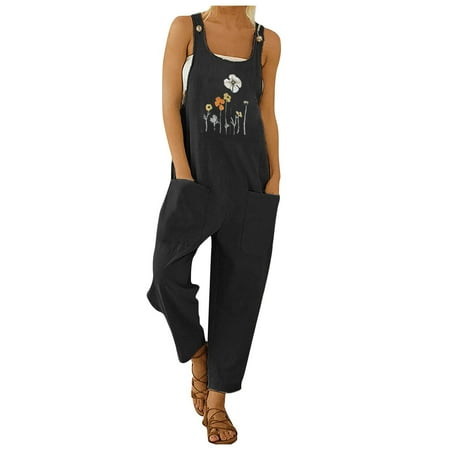 Dyegold Jumpsuits for Women Casual Jumpsuits for Women Dressy Floral Print Button Pocket Bohemian Style Trousers Overalls Sleeveless Square Neck Rompers
Dyegold Jumpsuits for Women Casual Jumpsuits for Women Dressy Floral Print Button Pocket Bohemian Style Trousers Overalls Sleeveless Square Neck Rompers