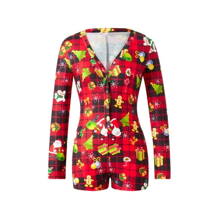 wybzd Women s One Piece Christmas Romper Long Sleeve Bodysuit Stretch Shorts Jumpsuit Party Pajamas Outfit Red M
wybzd Women s One Piece Christmas Romper Long Sleeve Bodysuit Stretch Shorts Jumpsuit Party Pajamas Outfit Red M