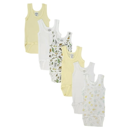 Bambini Layette Unisex Baby 6 Pc Onezies and Tank Tops