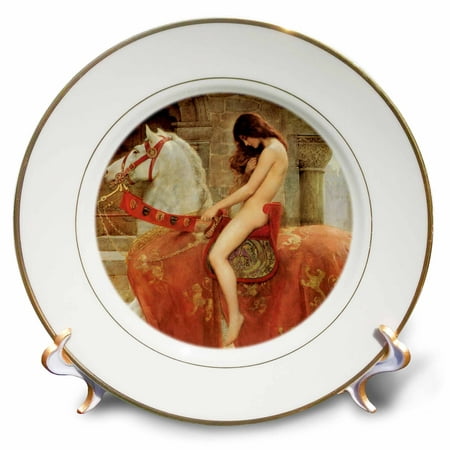 

3dRose Lady Godiva Vintage John Collier Porcelain Plate 8-inch