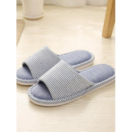 Topumt Open Toe Slippers Indoor Soft Striped Memory Foam Cotton Washable for Men and Women
Topumt Open Toe Slippers Indoor Soft Striped Memory Foam Cotton Washable for Men and Women