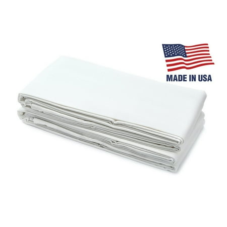 USA Made - Fitted Bed Sheet For Twin XL, Bunk, Dorm, And Hospital Mattresses - 38" x 80" x 9 1/2" - 50/50 Cotton/Polyester Blend