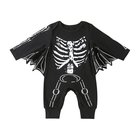 Honeeladyy Discount Toddler Kids Boys Girls Halloween Fashion Cute Funny Skeleton Print Bat-sleeve Romper Jumpsuit
Honeeladyy Discount Toddler Kids Boys Girls Halloween Fashion Cute Funny Skeleton Print Bat-sleeve Romper Jumpsuit