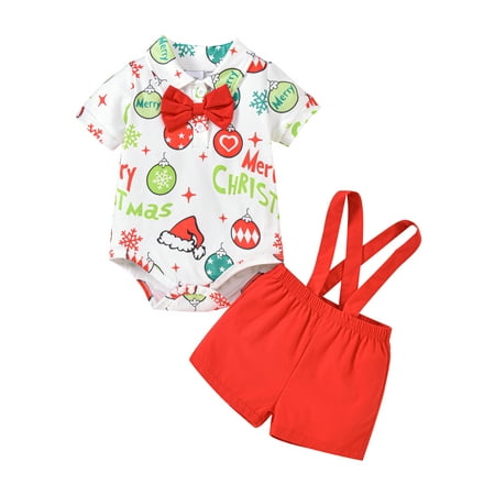 aturustex Infant Baby Boys Christmas Gentleman Set 0-18M Newborn Bow Tie Tree Candy Print Shirt Bodysuits Short Sleeve Rompers Lapel Neck T-shirt Jumpe Formal wear Outfit for Christmas Party
aturustex Infant Baby Boys Christmas Gentleman Set 0-18M Newborn Bow Tie Tree Candy Print Shirt Bodysuits Short Sleeve Rompers Lapel Neck T-shirt Jumpe Formal wear Outfit for Christmas Party