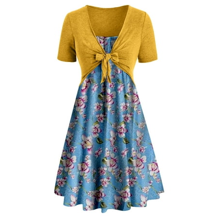 Newest Fashion Woman Summer Casual Solid Tops Bandage Short Sleeve +Print Dress
Newest Fashion Woman Summer Casual Solid Tops Bandage Short Sleeve +Print Dress