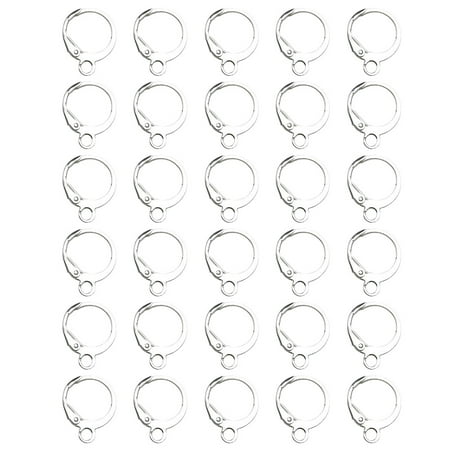 NUOLUX 100pcs Round Lever Earring Hooks DIY Jewelry Accessories for Jewelry Making