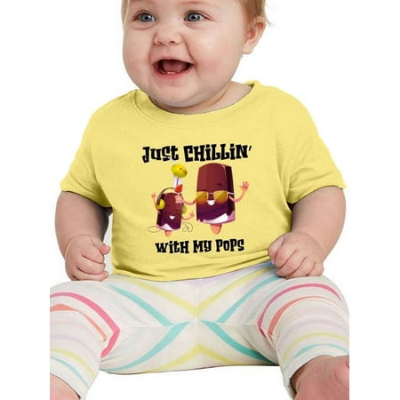 Chillin With My Pops T-Shirt Infant -Smartprints Designs 12 Months