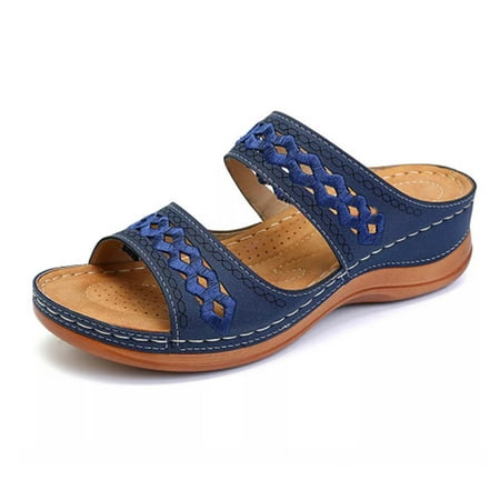 Hvyesh Shoes Clearance Sale Women s Retro Slope Heel Slippers Breathable Comfortable Solid Color Sandals Lightweight Soft Sole Large Size Slippers
Hvyesh Shoes Clearance Sale Women s Retro Slope Heel Slippers Breathable Comfortable Solid Color Sandals Lightweight Soft Sole Large Size Slippers