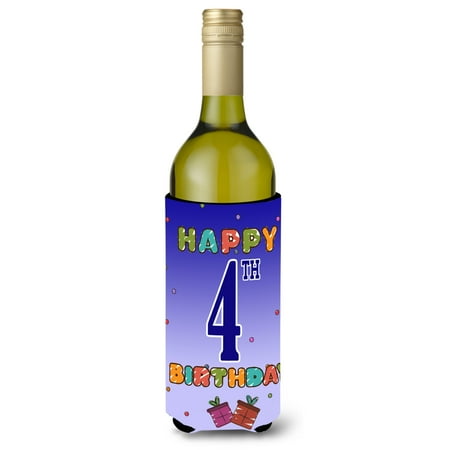 Carolines Treasures CJ1095LITERK Happy 4th Birthday Wine Bottle Beverage Insulator Hugger Wine Bottle multicolor
Carolines Treasures CJ1095LITERK Happy 4th Birthday Wine Bottle Beverage Insulator Hugger Wine Bottle multicolor