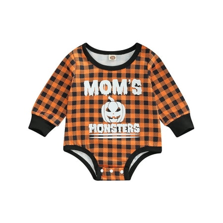 Meihuida Baby Romper Halloween Plaid Letter Pumpkin Print Long Sleeve Crew Neck Bottom Snap Jumpsuit
Meihuida Baby Romper Halloween Plaid Letter Pumpkin Print Long Sleeve Crew Neck Bottom Snap Jumpsuit