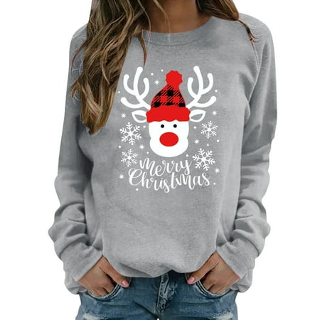 Xmas Shirts for Women Plus Size Crew Neck Solid Blouse Tshirts Ployester Full Sleeve Graphic Fall Pullover Top
Xmas Shirts for Women Plus Size Crew Neck Solid Blouse Tshirts Ployester Full Sleeve Graphic Fall Pullover Top
