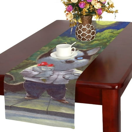 MYPOP Valentine day dog waiting for his girlfriend with Table Runner 16x72 inches
MYPOP Valentine day dog waiting for his girlfriend with Table Runner 16x72 inches