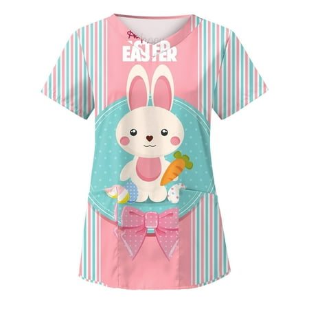 SELONE Happy Easter Scrub Top for Women Graphic Short Sleeve V Neck Bunny Gnomes Easter Eggs Printing with Pockets Workwear Casual Summer Cute Spring Trendy Comfortable Fashion Pullover Pink XXL
SELONE Happy Easter Scrub Top for Women Graphic Short Sleeve V Neck Bunny Gnomes Easter Eggs Printing with Pockets Workwear Casual Summer Cute Spring Trendy Comfortable Fashion Pullover Pink XXL