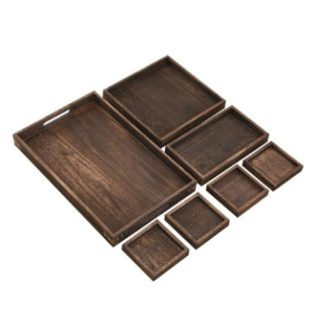 FAIOIN Set of 7 Rustic Paulownia Wooden Nesting Serving Trays Set with Cutout Handles
FAIOIN Set of 7 Rustic Paulownia Wooden Nesting Serving Trays Set with Cutout Handles