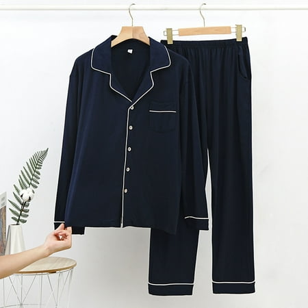 FITORON Mens Pajama Sets- Men Casual Solid Cardigan Long Sleeves Sleepwear Tops and Pants Turndown Suit Navy XXL
FITORON Mens Pajama Sets- Men Casual Solid Cardigan Long Sleeves Sleepwear Tops and Pants Turndown Suit Navy XXL