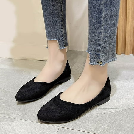 Cathalem Womens Summer Wedge Heels Fashion Spring And Autumn Women Casual Shoes Flat Pointed Womens Shoes Casual Slip on for Work Black 6.5
Cathalem Womens Summer Wedge Heels Fashion Spring And Autumn Women Casual Shoes Flat Pointed Womens Shoes Casual Slip on for Work Black 6.5