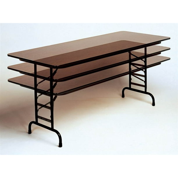 High Pressure Adjustable Height Folding Table (30 in. x 60 in./Dove Gray)