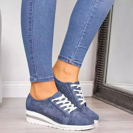 HRSR Womens Running Shoes Athletic Casual Walking Platform Sneakers Sports Lace-up Shoes(Blue 43)
HRSR Womens Running Shoes Athletic Casual Walking Platform Sneakers Sports Lace-up Shoes(Blue 43)