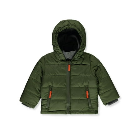 Rothschild Baby Boys Bibbed Puffer Jacket - olive 12 months (Infant)