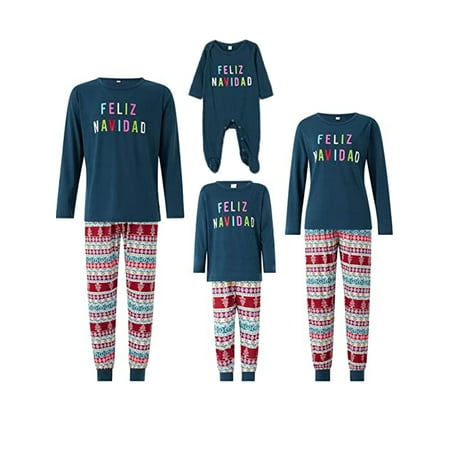 CenturyX Christmas Matching Pajamas for Family Letters Print Long Sleeve T-Shirt Tree Pants Xmas Holiday Jammies for Kids Women Men Baby NavyWomen-S
CenturyX Christmas Matching Pajamas for Family Letters Print Long Sleeve T-Shirt Tree Pants Xmas Holiday Jammies for Kids Women Men Baby NavyWomen-S