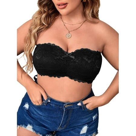 ZWJHBFLkddd Women s Plus Size Floral Lace Bow Front Strapless Bandeau Tube Bralette Bra
ZWJHBFLkddd Women s Plus Size Floral Lace Bow Front Strapless Bandeau Tube Bralette Bra