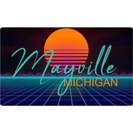 Maeystown Illinois 4 X 2.25-Inch Fridge Magnet Retro Neon Design