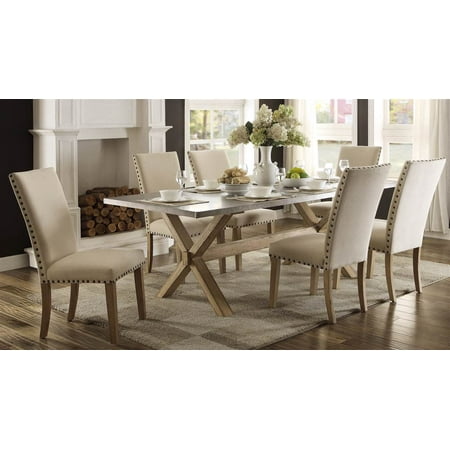 7-Pc Contemporary Dining Table Set