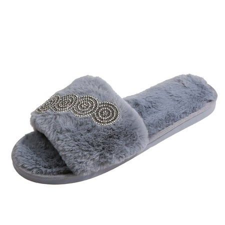 Mackneog able Autumn And Winter Women Slippers Flat Bottom Non Slip Open Toe Plush Warm Comfortable Rhinestone Gift on Clearance
Mackneog able Autumn And Winter Women Slippers Flat Bottom Non Slip Open Toe Plush Warm Comfortable Rhinestone Gift on Clearance