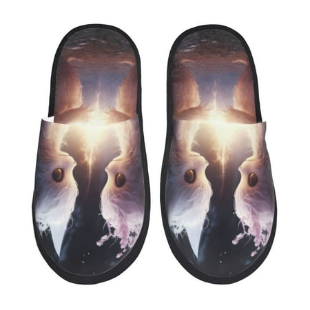 Tideii Fox Couple for Home Indoor Cotton Slippers Autumn and Winter EVA Plush Slippers Household Supplies Unisex-Large 
Tideii Fox Couple for Home Indoor Cotton Slippers Autumn and Winter EVA Plush Slippers Household Supplies Unisex-Large