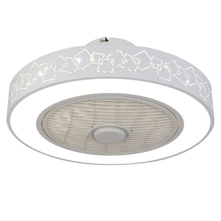 Loyalheartdy 20 Invisible Ceiling Fan with LED Light Round Dimmable 3-Color 6-Speed Chandelier Pendant Fan White + Remote 6W*2
Loyalheartdy 20 Invisible Ceiling Fan with LED Light Round Dimmable 3-Color 6-Speed Chandelier Pendant Fan White + Remote 6W*2