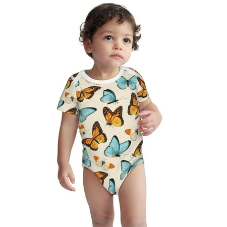 Haiem Butterflies Printed Unisex-Baby Short Sleeve Onesies Bodysuits Unisex Babies Snap-Up Rompers-6 Months
Haiem Butterflies Printed Unisex-Baby Short Sleeve Onesies Bodysuits Unisex Babies Snap-Up Rompers-6 Months