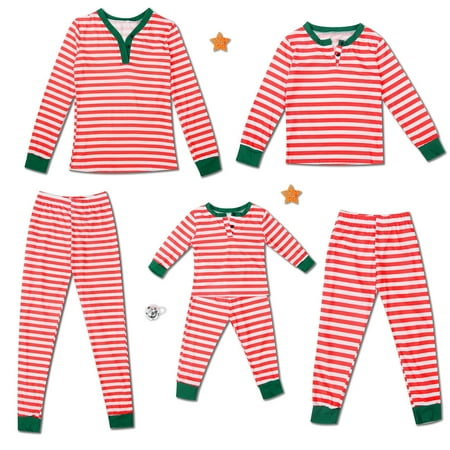 TKing Fashion Christmas Kids T-shirt Pants Family Pajamas Sleepwear Outfits christmas costumes - Red 8T