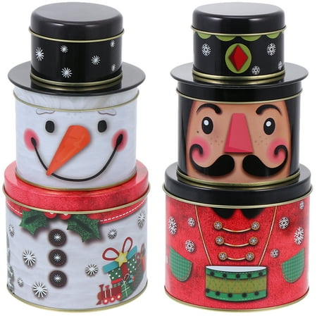 NUOLUX 2 Sets of Christmas Cartoon Snowman Storage Box Nutcracker 3-layer Candy Box Candy Case
NUOLUX 2 Sets of Christmas Cartoon Snowman Storage Box Nutcracker 3-layer Candy Box Candy Case