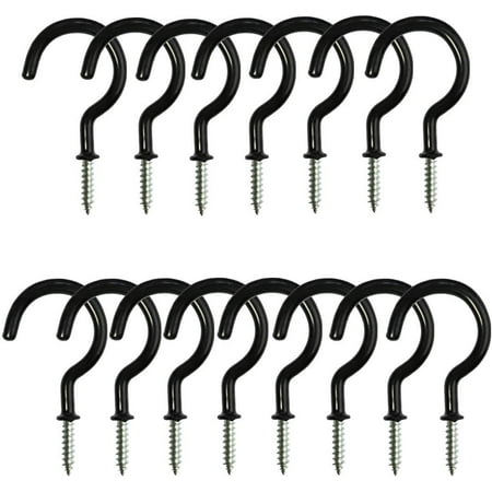 2 inches Ceiling Screw Hooks 15Pcs with Reusable Case Vinyl Coated Cup Hook Holder Screw-in Hooks for Hanging (Black)
2 inches Ceiling Screw Hooks 15Pcs with Reusable Case Vinyl Coated Cup Hook Holder Screw-in Hooks for Hanging (Black)