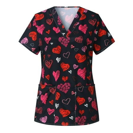 Summer Savings Clearance 2023! Inleife Women s Valentine s Day Love Print Casual Short Sleeve V-Neck Carer Top
Summer Savings Clearance 2023! Inleife Women s Valentine s Day Love Print Casual Short Sleeve V-Neck Carer Top