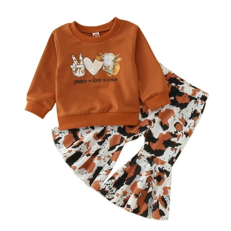 QYZEU Summer Clothes for Girls Sporty Clothes for Teen Girls Toddler Girls Winter Long Sleeve Letter Cow Brown Prints Tops Pants 2Pcs Outfits Clothes Set for Babys Clothes
QYZEU Summer Clothes for Girls Sporty Clothes for Teen Girls Toddler Girls Winter Long Sleeve Letter Cow Brown Prints Tops Pants 2Pcs Outfits Clothes Set for Babys Clothes