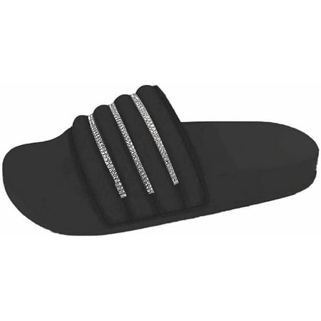 Shoes8teen Womens PCU Sandal With Terry Cloth Detail FL0017 Black 6